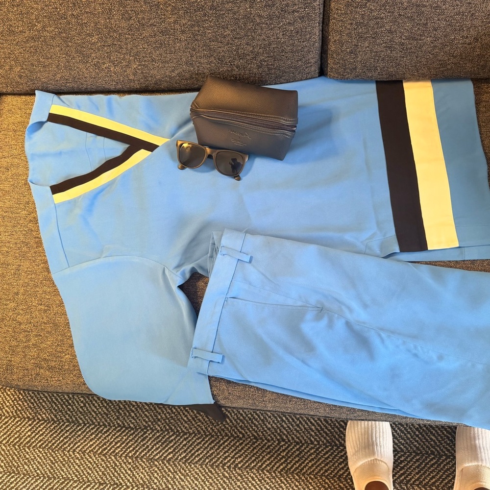 Awesome 🦋Taylor made Vintage Blue and Black King’s Shirt - Picture 12 of 12